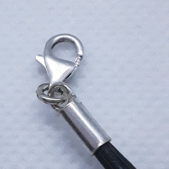 New with Tags Boho Style Rubber Faux Pearl and Sterling Necklace - Picture 4 of 9